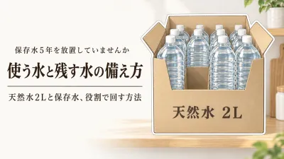 保存水5年と天然水2Lケースをどう回す？賞味期限を待たずに普段飲みへつなぐローリングストック