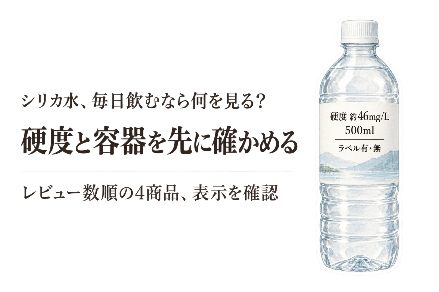 シリカ水 軟水を楽天レビュー数順で比較｜硬度と容器の扱いやすさで選ぶ