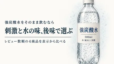 強炭酸水 500ml・1Lを楽天レビュー数順で比較｜そのまま飲みやすく後味がすっきりなのは？